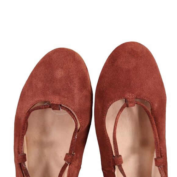 Madewell Shoes Womens 8.5 Flats Inga Leather Ballet Ankle Wrap Fashion Classic - Picture 8 of 13